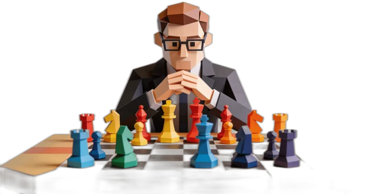 Grandmaster playing chess